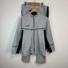 asics アシックス ジャージ セットアップ メンズ  グレー スポーツMIX 古着 ストリート
