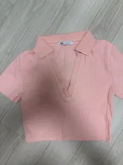 ZARA(ザラ) リブ 半袖T クロップドTシャツ
