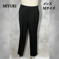 Miyuki ミユキ　スラックス　パンツ　ウール100%  ブラック　Mサイズ　メンズ　【B-2】