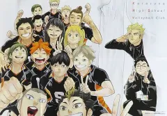 【中古】ポスター B3両面ポスター(八つ折) 烏野高校バレー部集合写真/MB＆Sプレースタイル 「ハイキュー!!」 最強ジャンプ 2022年4月号綴じ込み付録