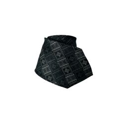 GIANNI VERSACE ジャンニ ヴェルサーチ 市松模様 小紋柄 総柄 シルク レギュラー ネクタイ ブラック 黒 ビジネス メンズ イタリア製 当時物