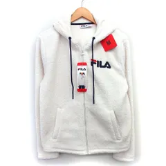 フィラ FILA 国内正規品 タグ付き ボア ジャケット ブルゾン フード ロゴ 刺繍 シンプル M ライトベージュ /HT4