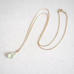 Ouca（ウーサ）ネックレス/【一点もの】10KYG*×天然石プレナイトネックレス40cm