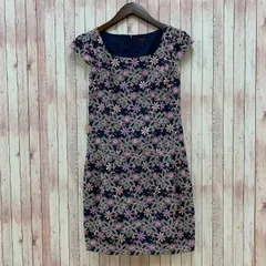 トッカ TOCCA ワンピース 半袖 ひざ丈 花柄 総柄 総刺繍  レディース サイズ0