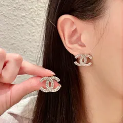 【今日特価】CHANEL シャネル 中古 ダブル C イヤリング オリジナルロゴリプリカ 送料無料！在庫限定セール価格！-MM輸入