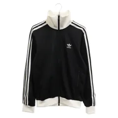 adidas (アディダス) ロゴ刺繍 トラックジャケット ジャージII5763 ブラック/ホワイトのサムネイル