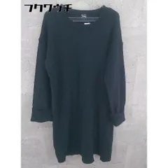 ◇ AS KNOW AS PINKY アズノゥアズピンキー 長袖 膝下丈 ニット ワンピース サイズレディース ネイビー レディース 【中古】 【1002802388279】のサムネイル