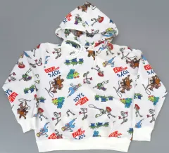 【中古】アウターウェア 総柄 パーカー ホワイト Lサイズ 「トイ・ストーリー4」