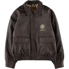 古着 LIFE MEMBERS 中綿入り レザーフライトジャケット メンズXL相当/eaa528174