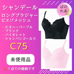 未使用品　シャンデール　ロングブラジャー　ピエゾメッシュ　C75　1点