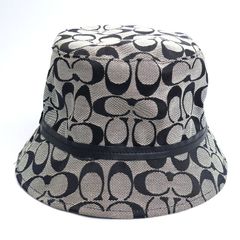 COACH コーチ バケットハット シグネチャー ハット ブラック P/S レディース 中古