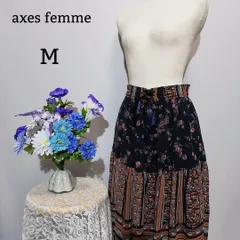 【送料無料】axes femme　極上美品　膝丈スカート　花柄系　Mサイズ