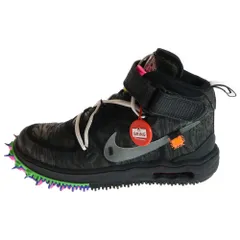 NIKE (ナイキ) OFF-WHITE AIR FORCE 1 MID オフホワイト エアフォース 1 ミッド ハイカットスニーカー ブラック レディース US5.5/24cm DD6290-001
