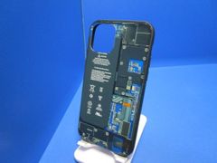 AREA iPhone11Pro ケース  エアリア ブルー iPhoneの内部基板をモチーフ・デザインしたケース ガラスコーティング MS-11PRBO-BL