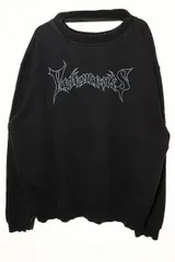 ヴェトモン VETEMENT × CHAMPION 16SS カッティング デザイン リバーシブル ロゴ スウェット XS SS16TP12 メタルロゴ 刺繍 ブラック 【ブランド古着ベクトル】【中古】☆AA★241218のサムネイル