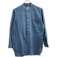 COMOLI コモリ ベタシャンバンドカラーシャツ 15F-02004 ブルー 0
