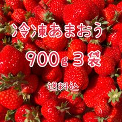 冷凍いちご　900g３袋  完熟あまおう　ヘタカット済　いちごジャム用　フリーザーバッグ入　冷凍いちご