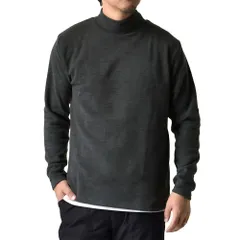 フリース トレーナー 《ハイネック：07ブラック》 新品 未使用  裏起毛 ストレッチ 防寒 衿2種類 クルーネック ハイネック【B9X】【ゆうパケット】 ファッション メンズ トップス