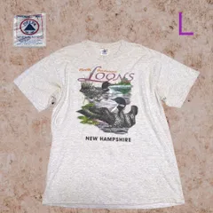 90s00s古着　デルタDELTAプリントTシャツ半袖Ｌアメリカ製生地グレー  swh0375