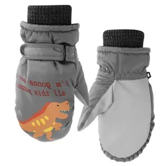 【人気商品】アウトドア 登山 雪遊び スノボー スキー 自転車 男の子 プレゼント 女の子 グローブ 防寒滑り止め 保温 裏起毛 厚手 キッズ 3-6歳 スノーグローブ 恐竜 かわいい 冬用手袋 スキー手袋 子供
