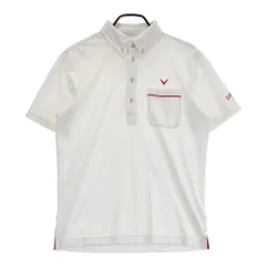 サイズ：L CALLAWAY キャロウェイ  半袖ポロシャツ ボタンダウン  ホワイト系 [240101449433] ゴルフウェア メンズ ストスト