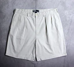 【Polo by Ralph Lauren】90s ポロチノ ツータック ワイドシルエット ショーツ W38 ポロラルフローレン 90年代ビンテージ アメトラ