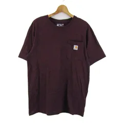 カーハート 半袖Ｔシャツ トップス ルーズフィット コットンT ロゴ メンズ Sサイズ エンジ Carhartt 【中古】