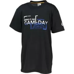 【新品】【ジュニアサイズ】CONVERS（コンバース）Jr.プリントTシャツ ボーイズ ジュニア プリント ティーシャツ バスケットボール トレーニング ティーシャツ 吸汗速乾　ブラック×ホワイト　CB451351-1911