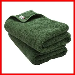 【匿名配送】5.モスグリーン（2枚セット） ブルーム 今治タオル レオン バスタオル 2枚セット サンホーキン綿 (モスグリーン)leon_bt2_mg