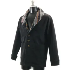 新品 エイチビー ノスタルジックインディゴジャケット  M HB ショールカーディガン ネイティブブランケット黒 メンズ 【200222】