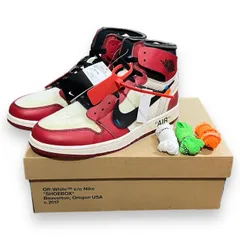 国内正規 新品 NIKE OFF WHITE THE TEN VIRGIL ABLOH AIR JORDAN 1 RETRO HIGH CHICAGO AA3834-101 コラボ シカゴ ジョーダン1 スニーカー ナイキ オフホワイト 63074Aのサムネイル