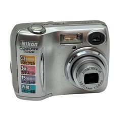 [관 34678] 동작 확인 완료 ☆ NIKON 니콘 COOLPIX 3200 디지털 카메라 ZOOM NIKKOR 5.8-17.4mm F2.8-4.9 3.2MP 3 배 줌 내장 메모리 탑재 정크 현재 상태 전달