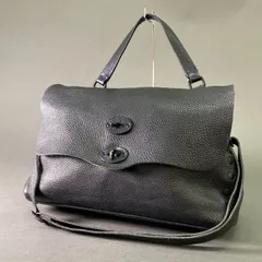 Hl10 ZANELLATO ザネラート Postina ポスティーナ 2WAY ショルダーバッグ ブラック レザー Leather ハンドバッグ カバンのサムネイル