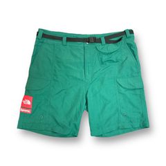 Supreme × THE NORTH FACE 22SS Trekking Packable Belted Short トレッキングパッカブルベルトショーツ ナイロンカーゴショーツ ハーフパンツ シュプリーム ノースフェイス グリーン XL 73823A6