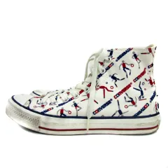 コンバース CONVERSE オールスター ALL STAR シューズ スニーカー ハイカット 総柄 キャンバス US7.5 26㎝ マルチカラー アイボリー /YS4