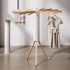 物干しスタンド パラソル型 木製 物干し 折りたたみ コンパクト収納 スタンド 屋外 折りたたみ 屋外兼用 布団干し 洗濯物干し