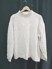 ◇ ⊆ Discoat ディスコート ハイネック 長袖 ニット サイズF アイボリー レディース E  【1506180008939】