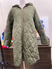 ☆新品☆エマテイラー　Emma Taylor　美シルエット3way　キルティングフードコート　カーキ