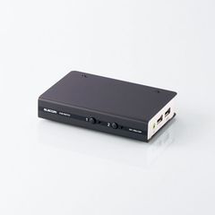 【HY】【中古】【美品】ELECOM エレコム KVMスイッチ PC切替機 USB DVI スピーカー 2台 KVM-DVHDU2(本体のみケーブル無し)[送料無料(一部地域を除く)]HY002