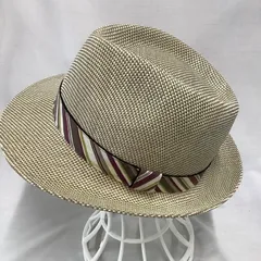 中折れハット　ナイロン素材　ストライプ柄　メンズ　C272