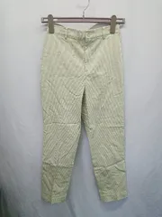 ◇ Θ GLOBAL WORK グローバルワーク ギンガムチェック柄 スラックス パンツ サイズM ライトグリーン レディース E  【1503040003813】