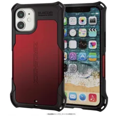★新品★エレコム iPhone 12 mini ケース /レッドQi充電対応 ハイブリッド ZEROSHOCK 耐衝撃 スタンダード 　iPhone ケース