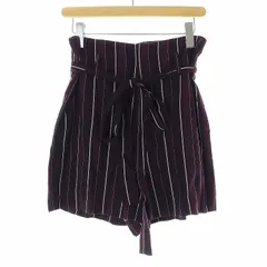 6 ROKU BEAUTY&YOUTH B&Y ロク ビューティーアンドユース STRIPE PIPING ショートパンツ リボン 36 S 小豆色 /AT ■OS ■SHのサムネイル
