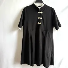 新品未使用タグ付き　チャイナ　レトロ　ワンピース　黒　ブラック　半袖　コスプレ