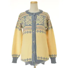 【L.L.BEAN】80s～ ノルディック柄ジャガードニット長袖カーディガン