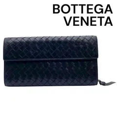 ● ボッテガヴェネタ Bottega Veneta イントレチャート ウォレットケース 長財布 黒 ブラック レザー ユニセックス メンズ 5E070