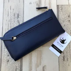 OPEN 記念 価格 本革 財布 レディース 長財布 レザー L字ファスナー ネイビー