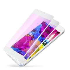 【ブルーライト】 iphone7 ガラスフィルム ブルーライトカット iphone8 ガラスフィルム ブルーライトカット アイフォン8 保護フィルム 全面 iphone7 画面シート 保護シート あいふおん8 ガラス 【2枚セット/目に優しい/ホワイト】