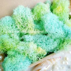 フィンランドモス*.❁ミントグリーンイエロー　花材　海花材　プリザーブドフラワー