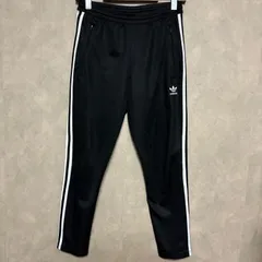 古着 adidas アディダス トラックパンツ ブラック ホワイト 黒 白 管理番号 255-74